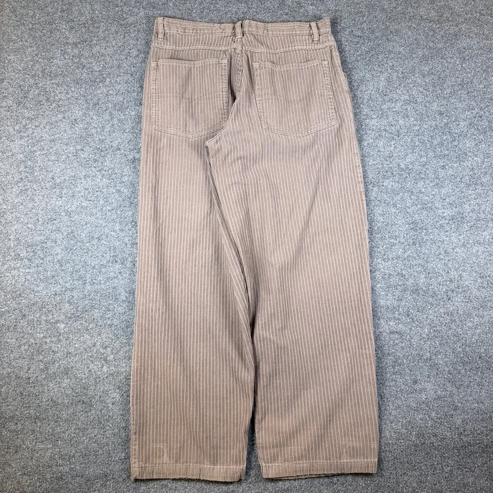 Vintage Anchor Blue Beyond Baggy Corduroy Pants Mens 34x30 Brown Wide Leg Y2K